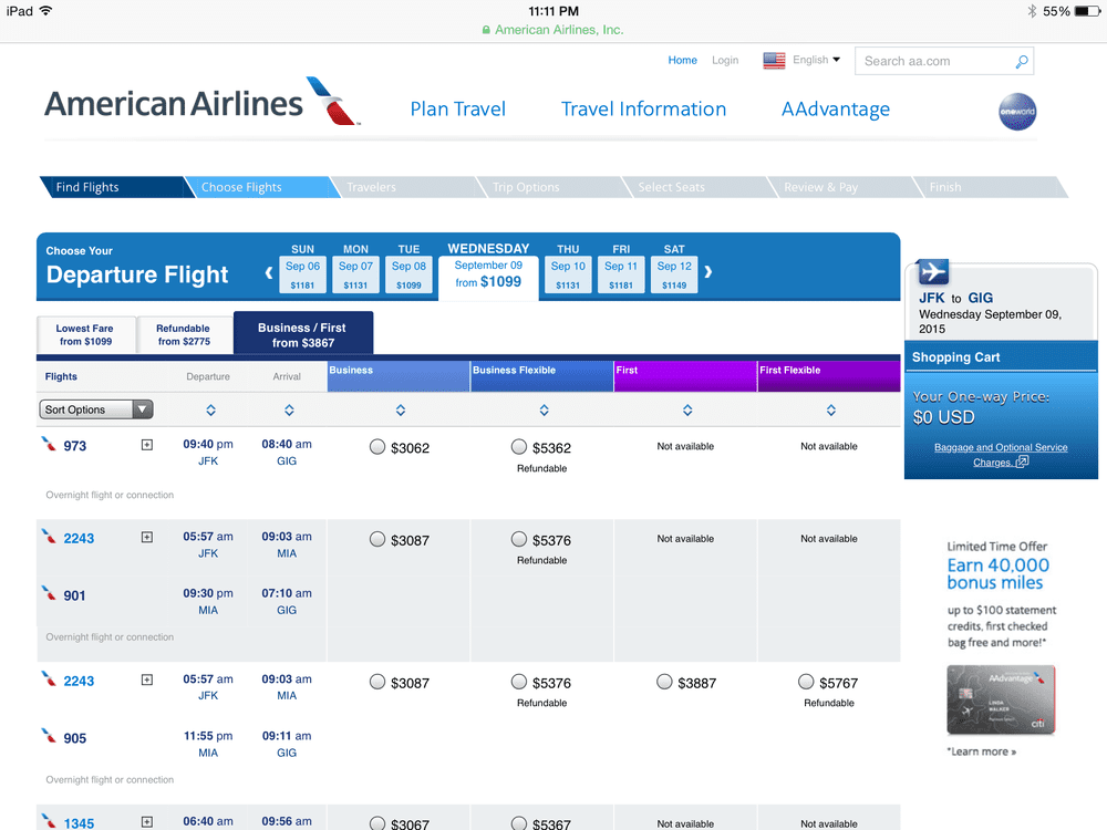 over $3,000 for this flight.