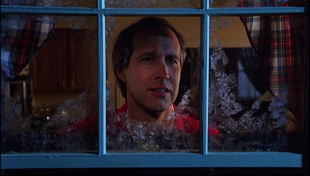 a man looking through a window