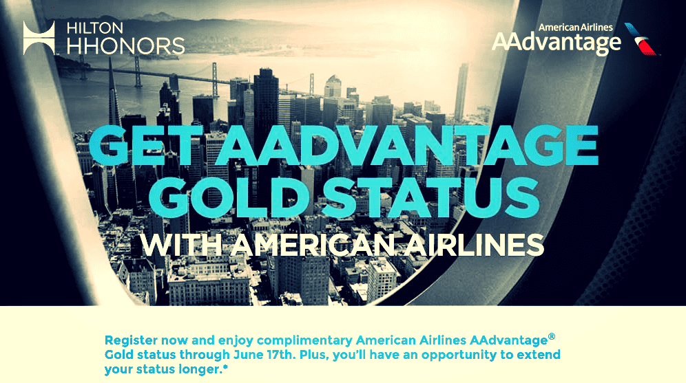 Free American Airlines GOLD Status For HILTON Hotels Elites... God