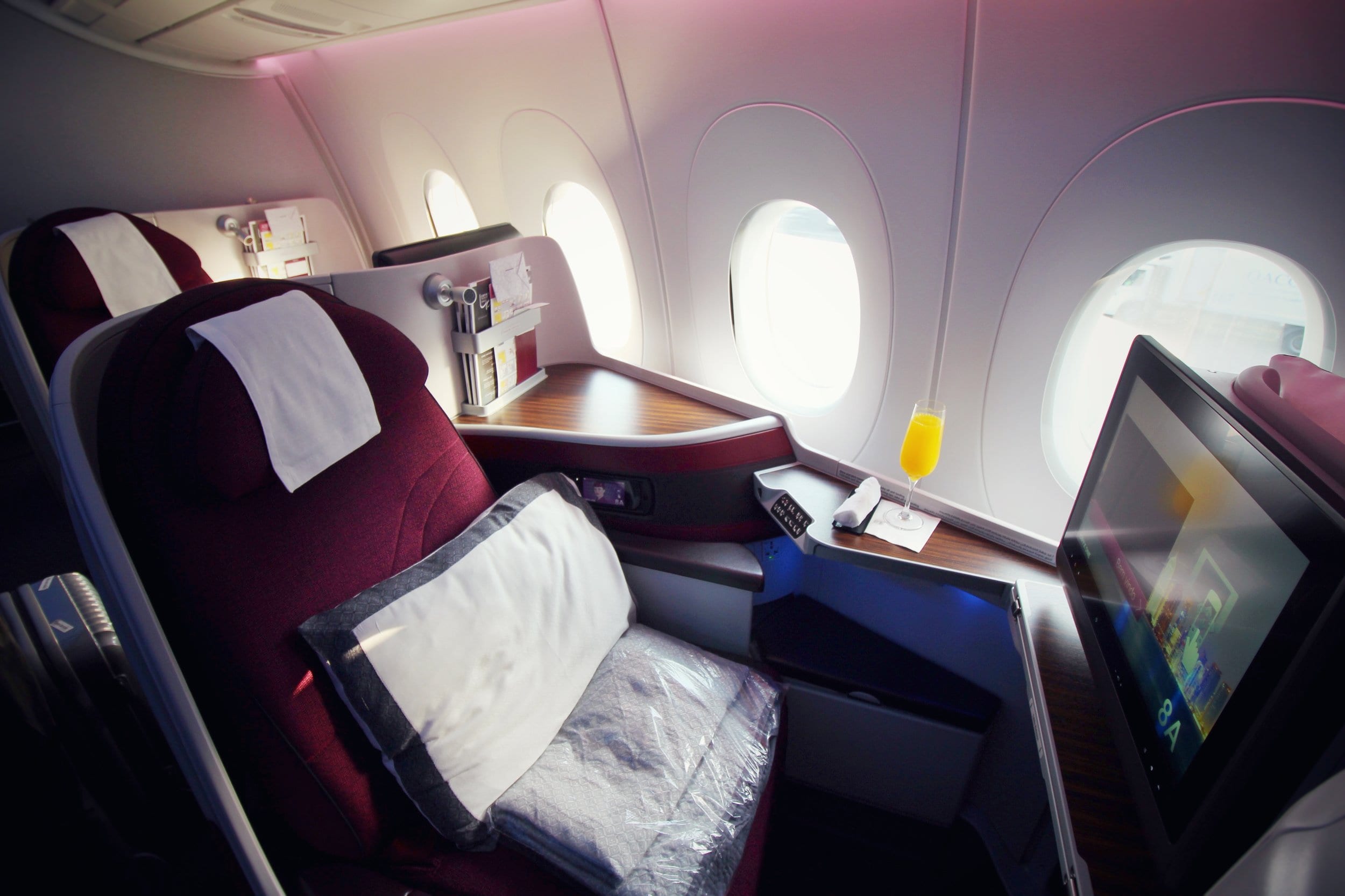 Review Qatar Airways Airbus A350 900 Business Class In 360
