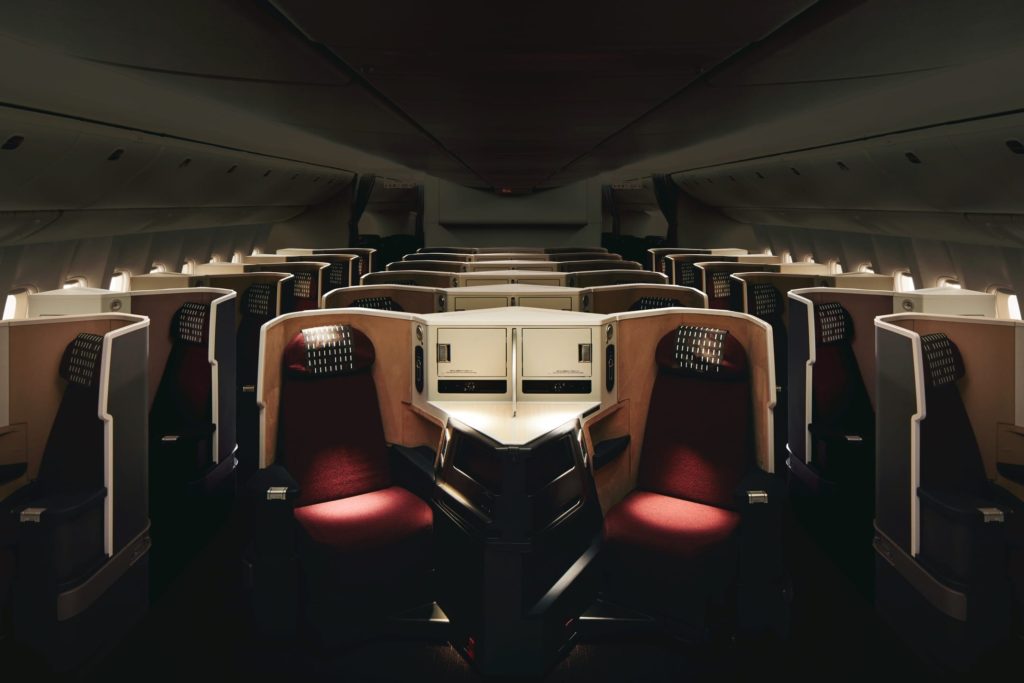 Japan Airlines Business Class Cabin