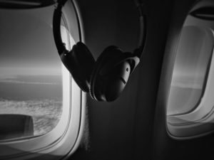 headphones from a window