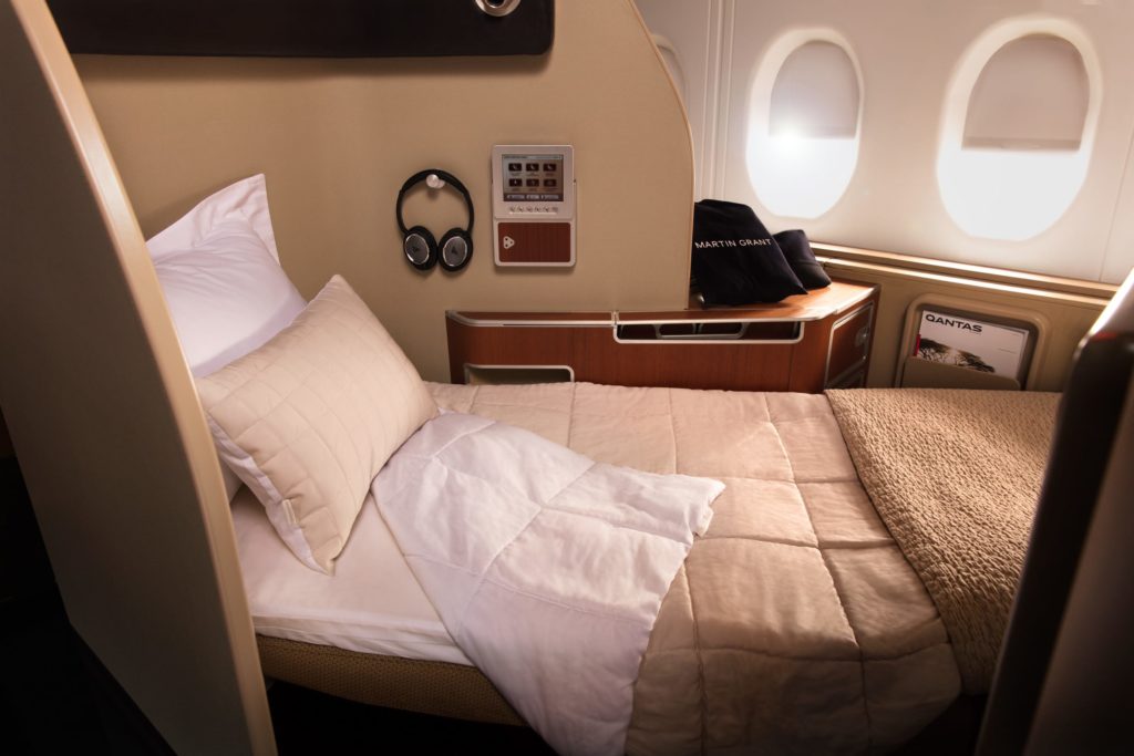 Qantas First Class Bed