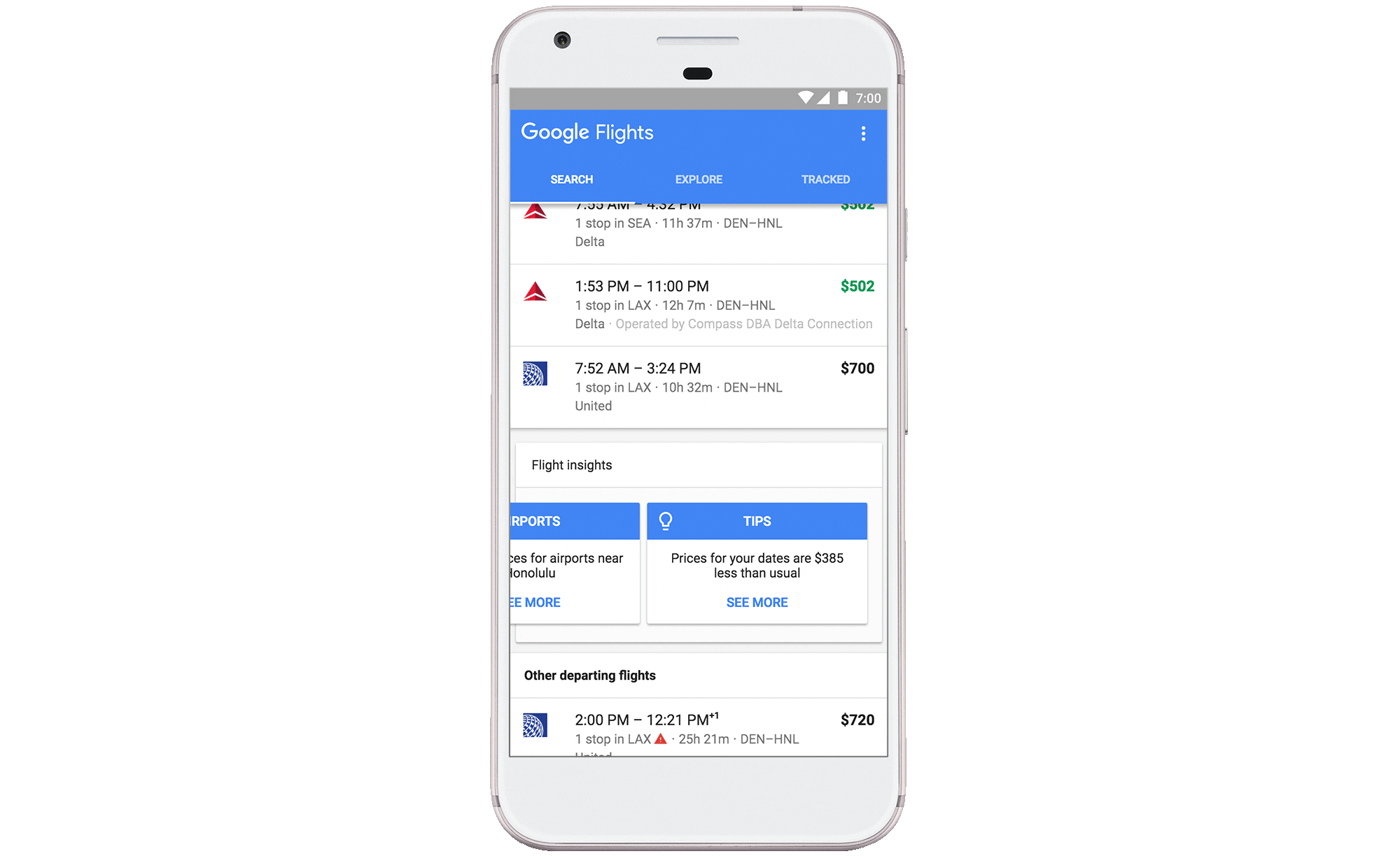 Google Flights Chart