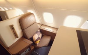a seat in a plane