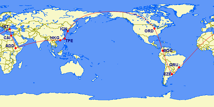 Ana Round The World Award Chart