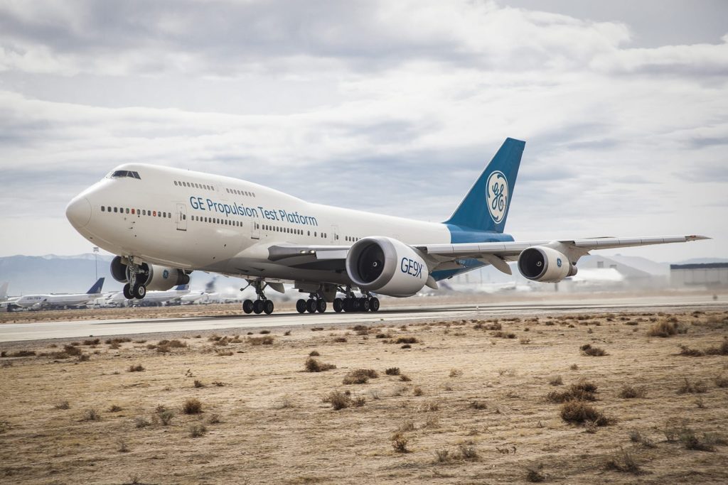 a large airplane on a runway