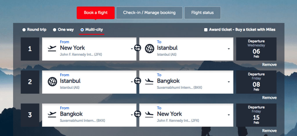 a screenshot of a flight schedule