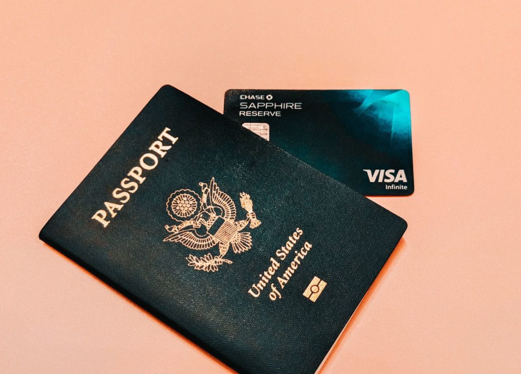 a passport and a credit card