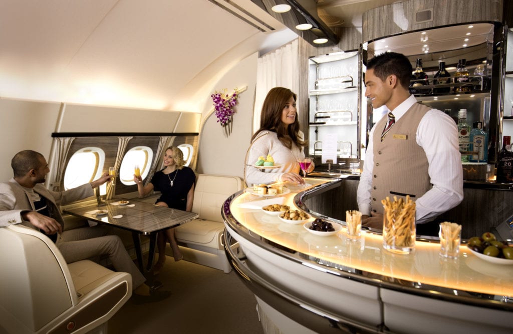 Emirates A380 Business Class Bar