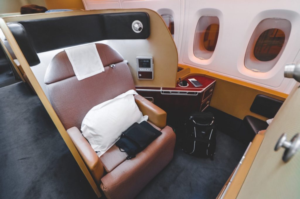 Qantas First Class Seat