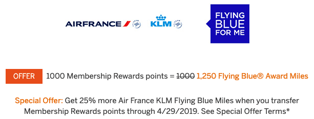 Klm Mileage Chart