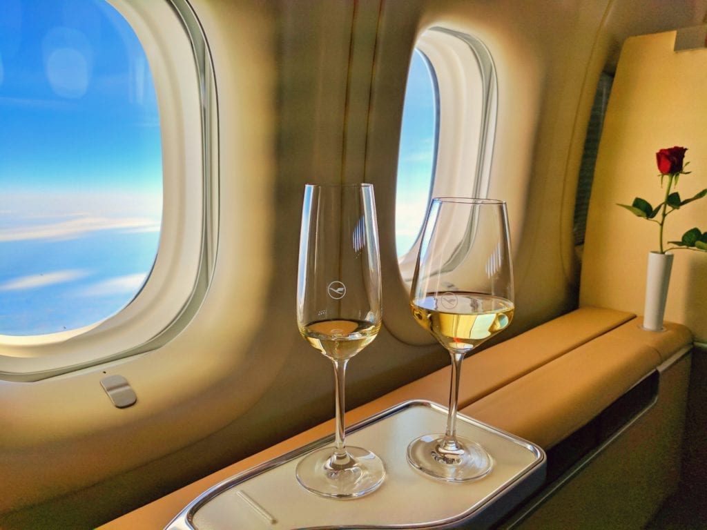 Lufthansa First Class Wine And Champagne