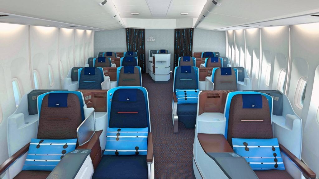 KLM Business Class Cabin