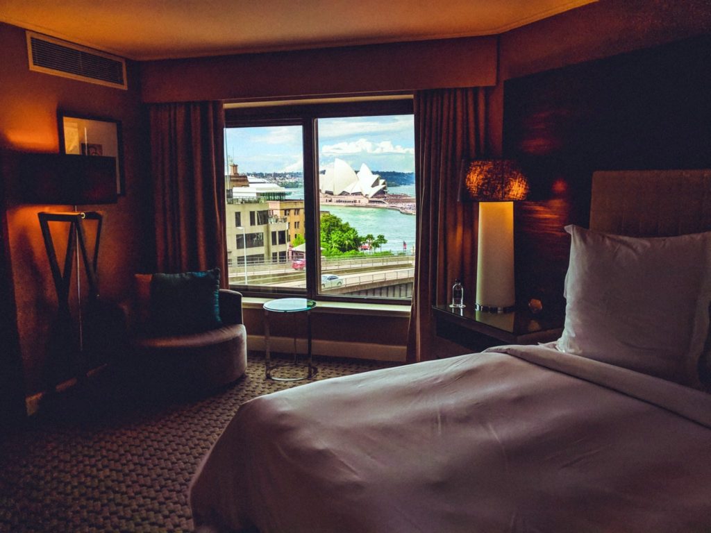 a room with a bed and a window