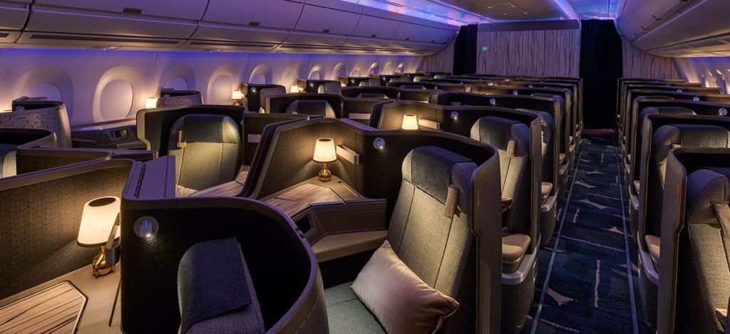 China Airlines Business Class Cabin