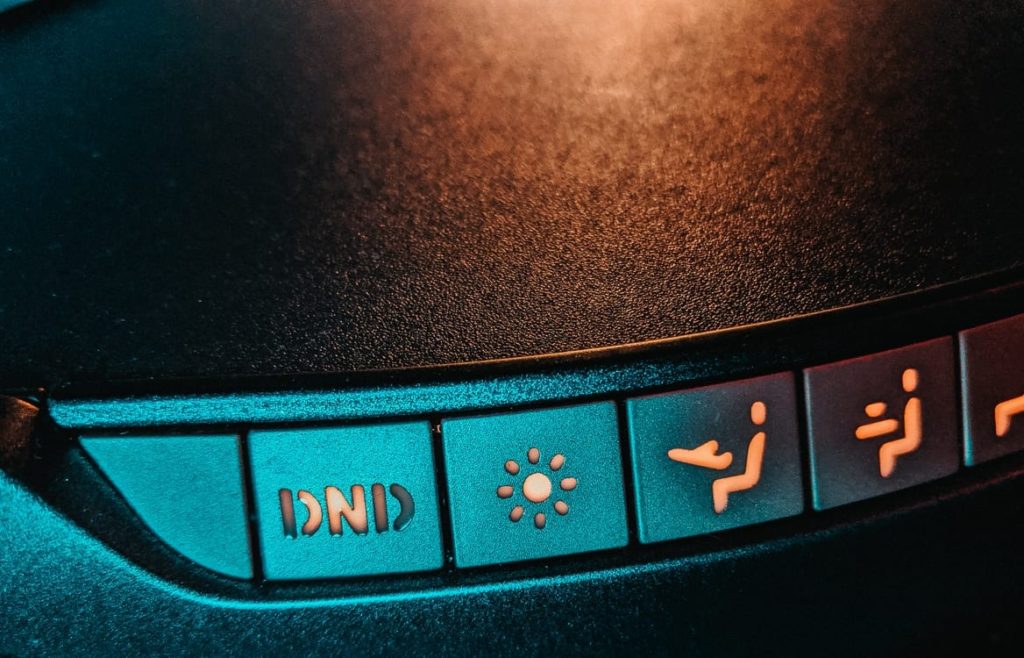 a close up of a seat button