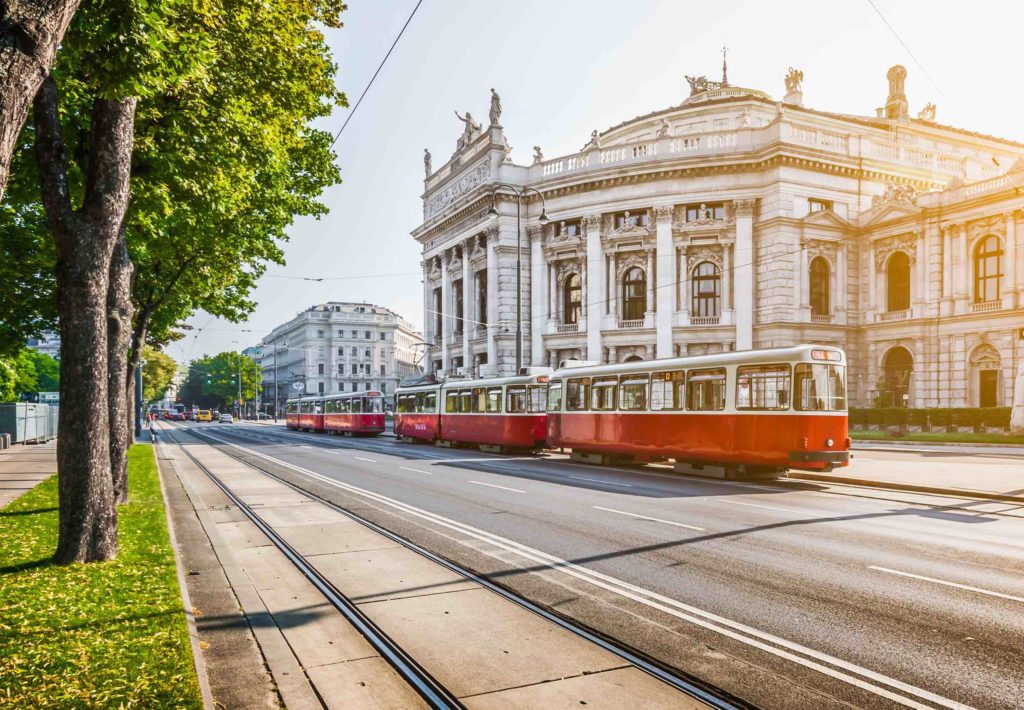 a trolleys on a street