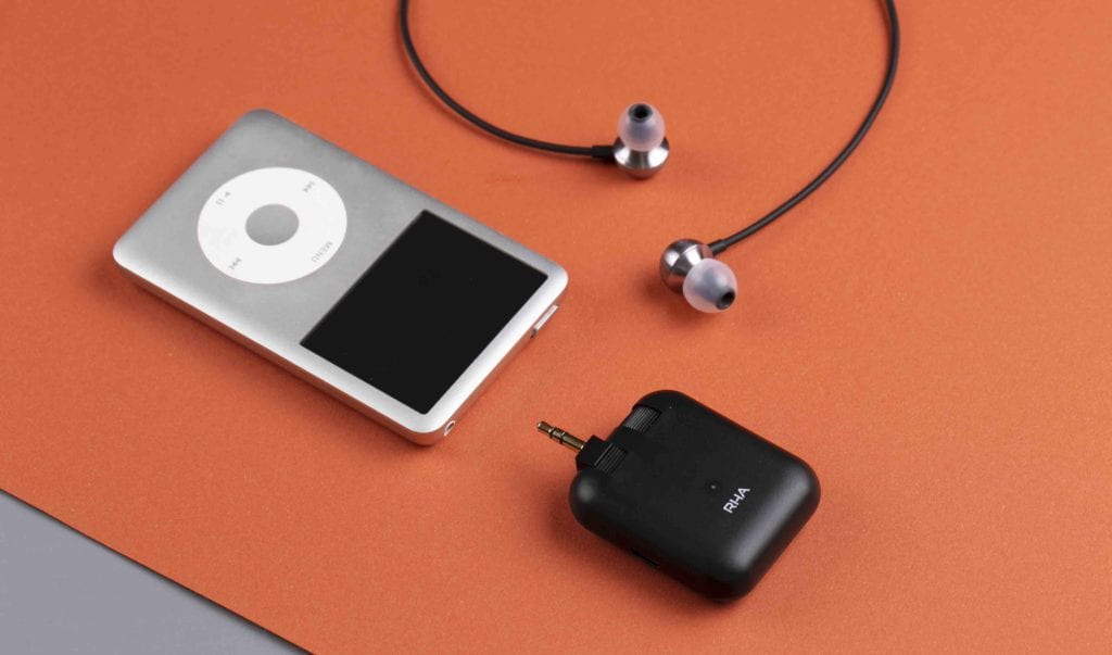 a music player and earbuds