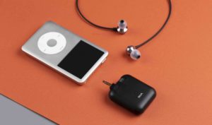 a music player and earbuds