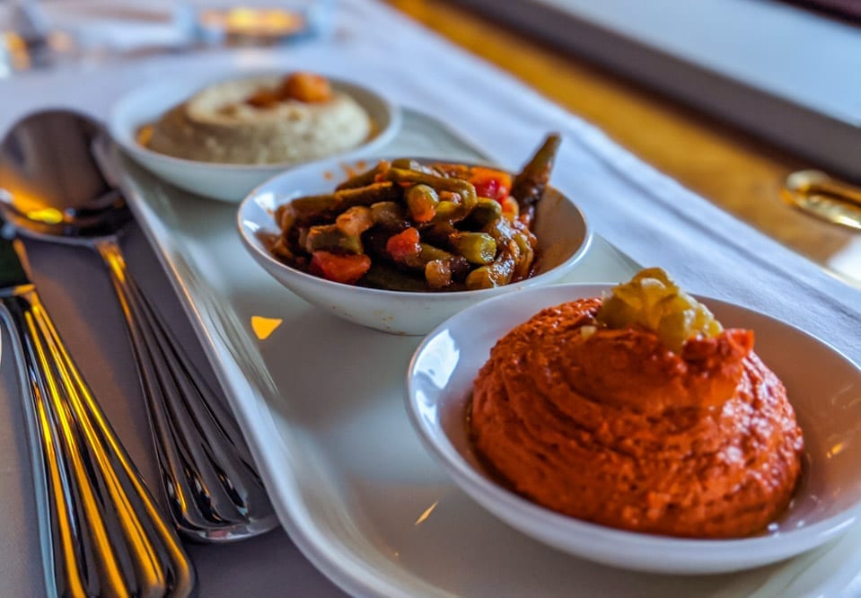 a plate of food on a table