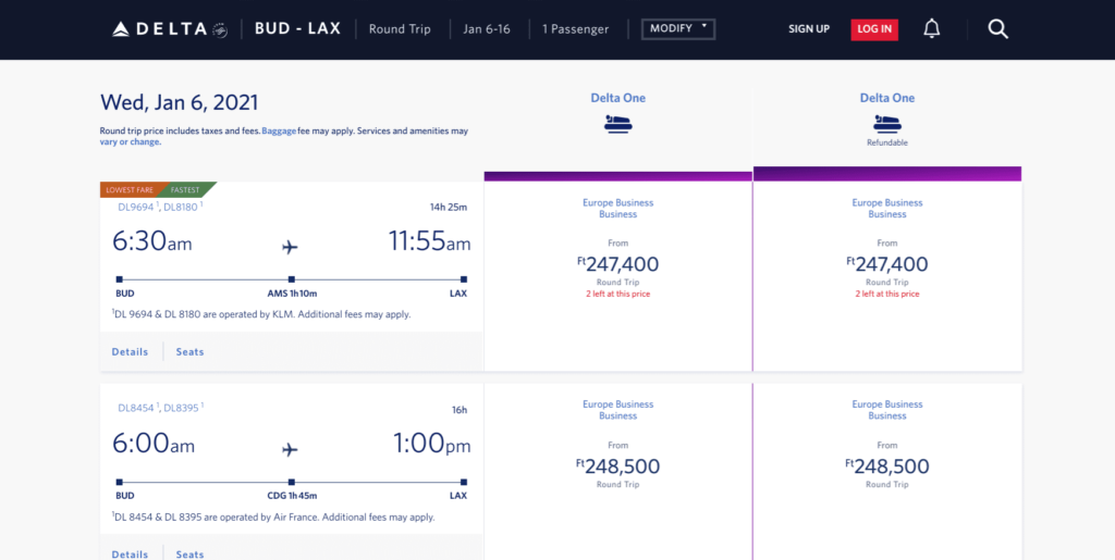 Deal Alert: u00a3649 ($800) Business Class Europe To Los Angeles Round Trip