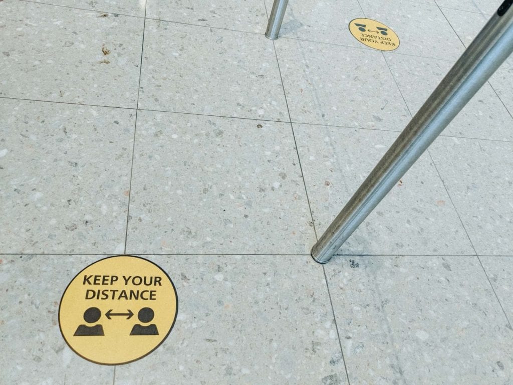 a sign on the ground