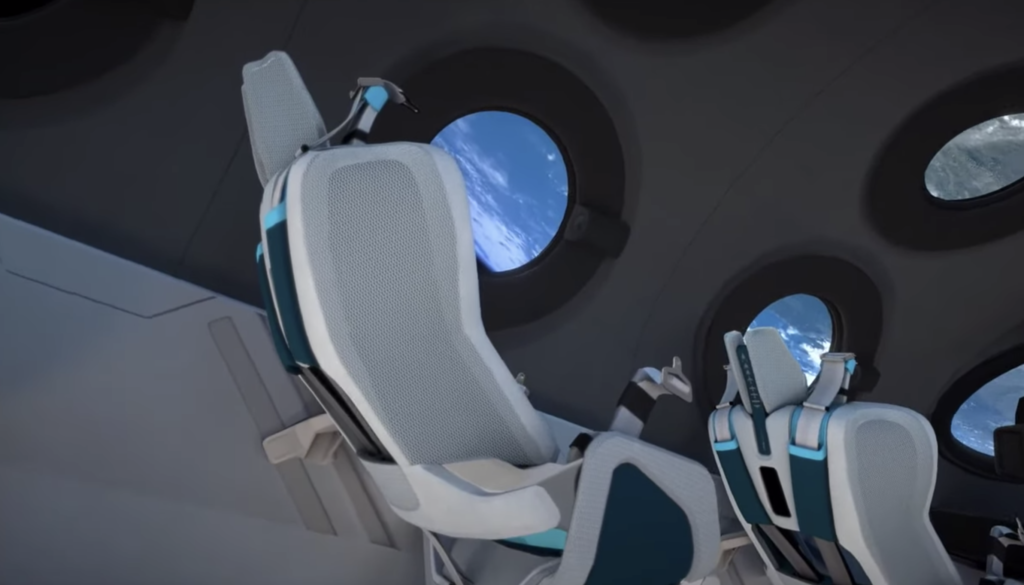 a seat in a space ship