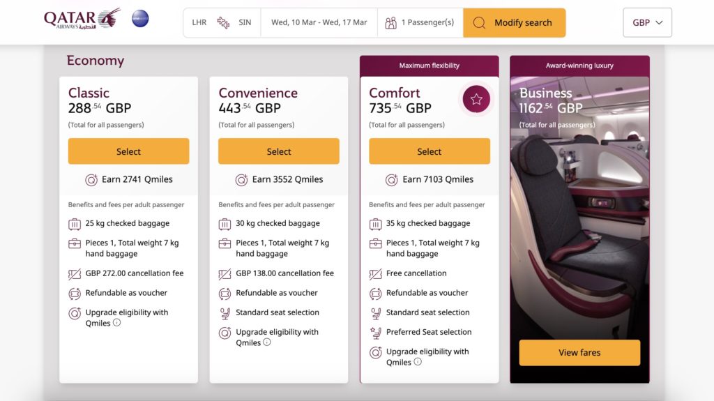 How Much Does Qatar Airways Charge For Seat Selection In Taiwan