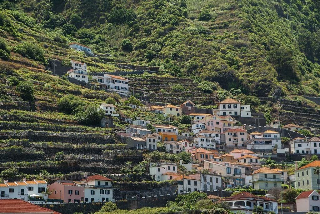 a group of houses on a hillside
