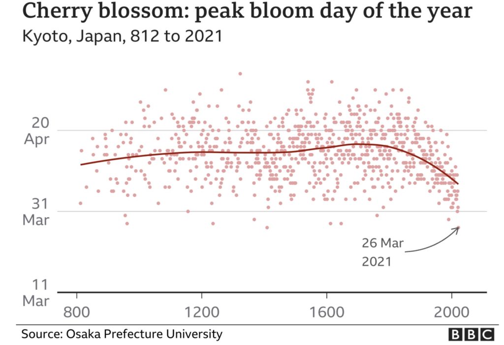a graph of a number of flowers