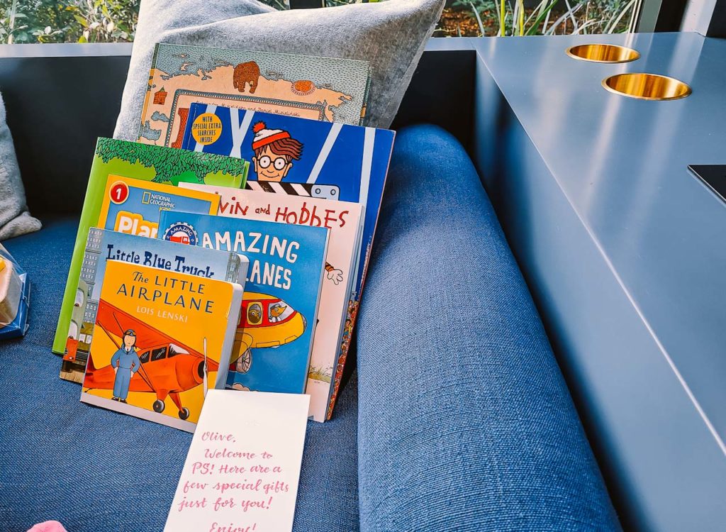 a group of books on a couch