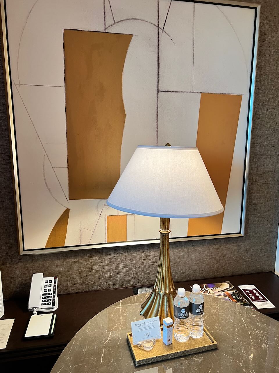New Wynn Las Vegas Rooms - table and lamp